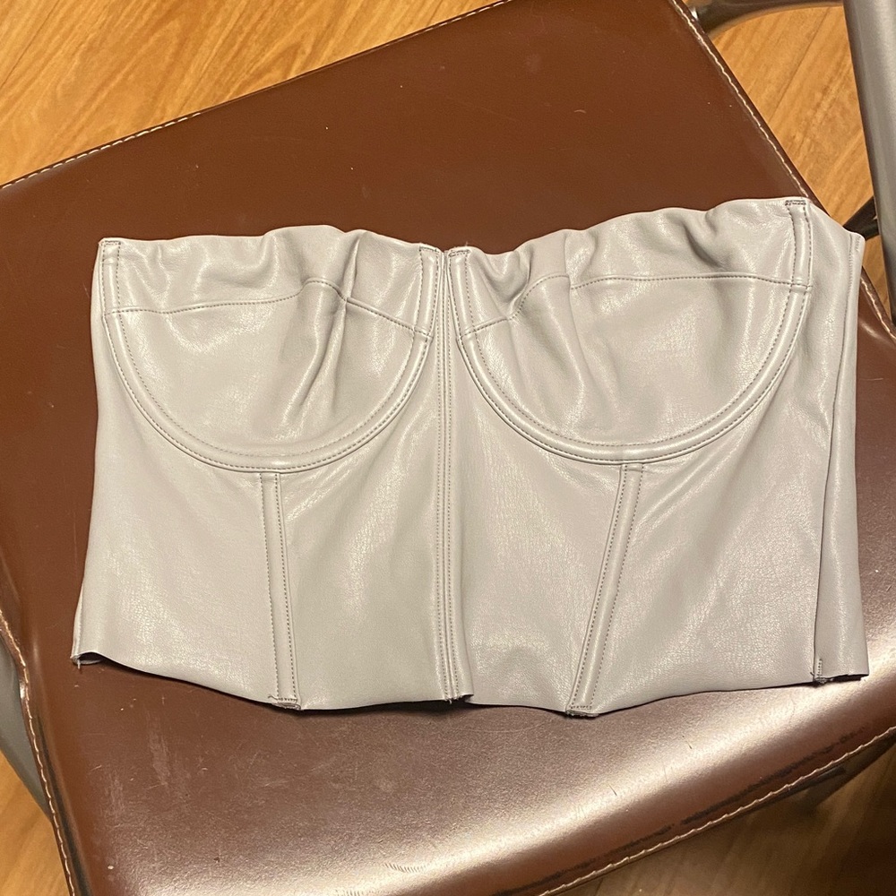 SKIMS Gray Strapless Bustier